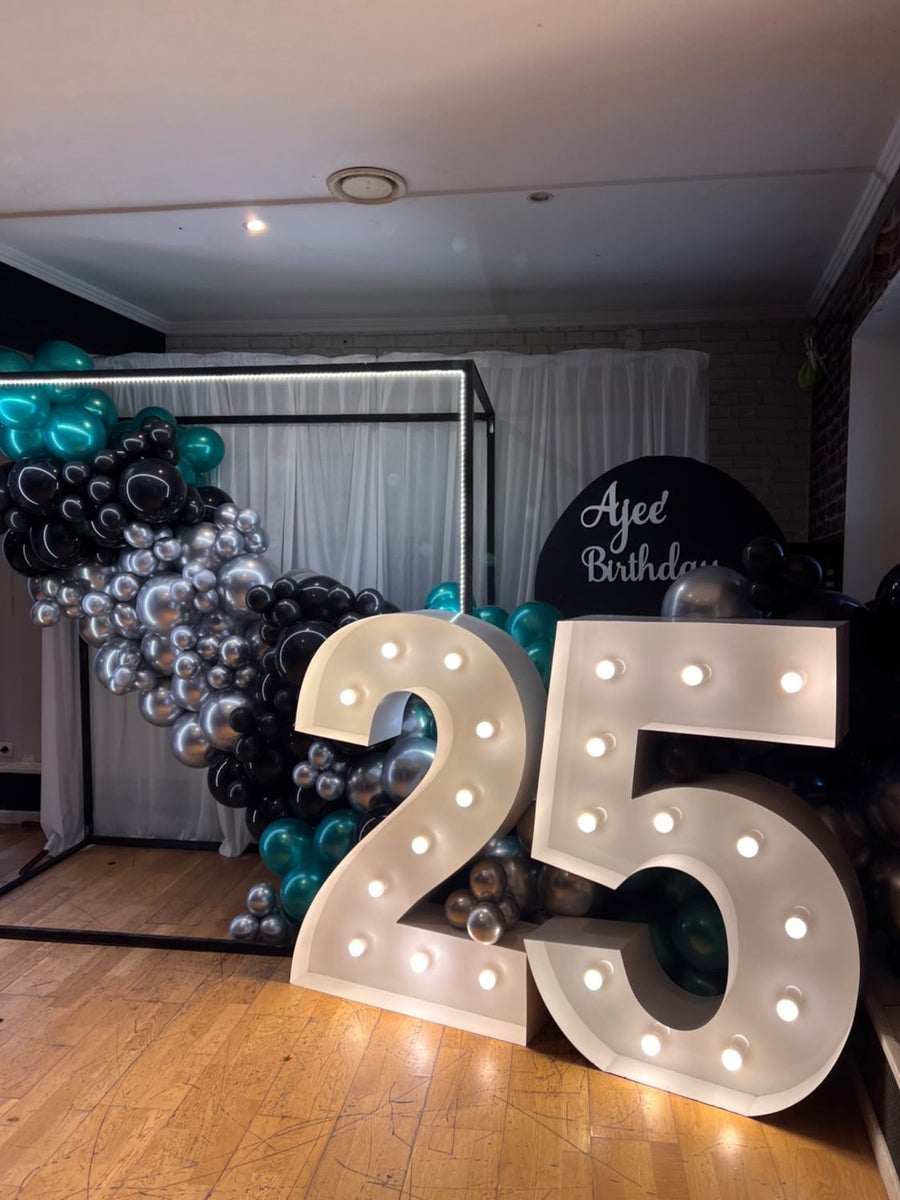 Lot 50 Chiffres Lumineux LED Géants 100 Cm - Décoration Anniversaire, Mariage, Fête