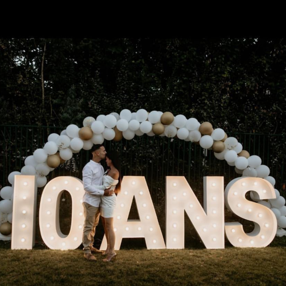 Lettres et chiffres lumineux géants à Paris location