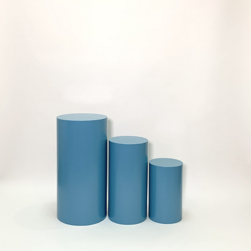 Socles bleus cylindriques 